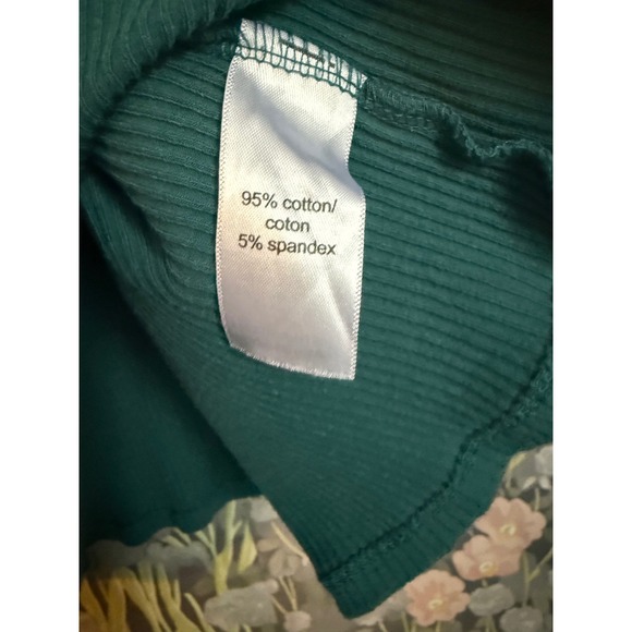 Maurices Ribbed Tank Top Teal Green Sleeveless Racerback Plus Size 1X - Picture 3 of 5